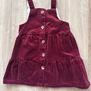 Chelsea & Violet Burgundy Corduroy Button-Front Dress
